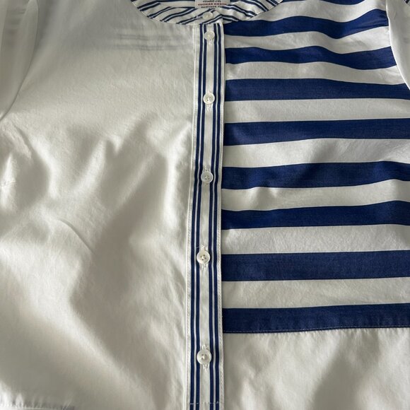 J. Crew Thomas Mason Tunic Top Womens Mixed Stripe Sz Small Preppy Coastal Chic - Picture 9 of 9